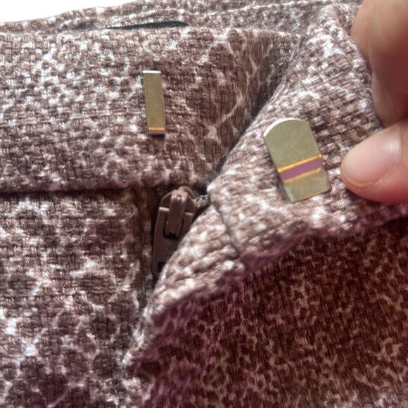 Snakeskin Print Shorts‎ High Waist Tailored Neutral Tan Brown Casual Chic - Picture 4 of 7